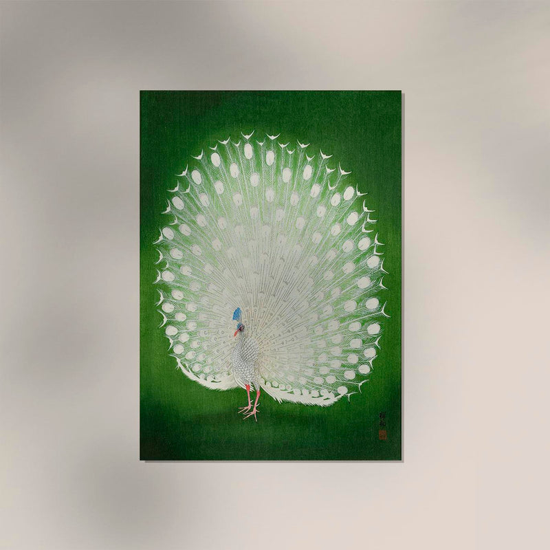 Green Peacock by Koson – Fine Art Print UV-resistent Canvas — Ansicht 3