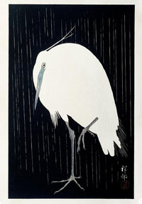 White Heron Dark Snow by Ohara Koson Poster – Japanischer Kunstdruck — Ansicht 3