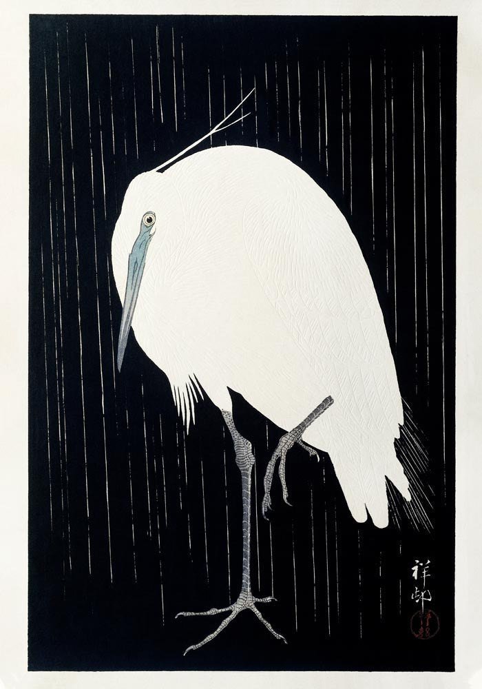 White Heron Dark Snow by Ohara Koson Poster – Japanischer Kunstdruck — Ansicht 3