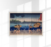 On the Bank of the Sumida River by Utagawa Kuniyoshi – Japanischer Holzschnitt-Druck — Ansicht 1