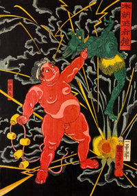 Red Sumo Soldier by Kuniyoshi – Fine Art Print Japanese Woodblock Art — Ansicht 3