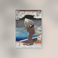 Lonely Geisha in the Snow Poster – Japanischer Kunstdruck — Ansicht 2