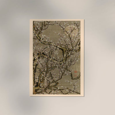 White Plum Blossoms and the Moon – Ito Jakuchu Art Print Fine Art Print