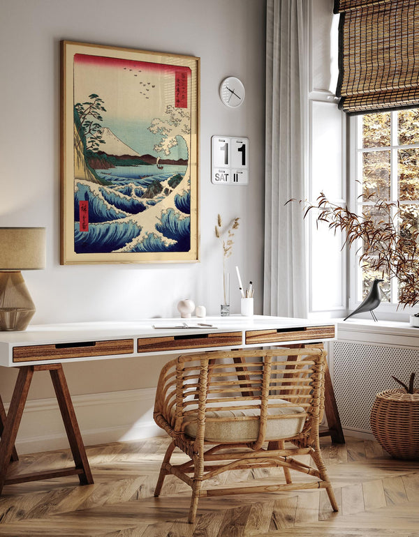 Wave and Boat with Mount Fuji – Utagawa Hiroshige Fine Art Print