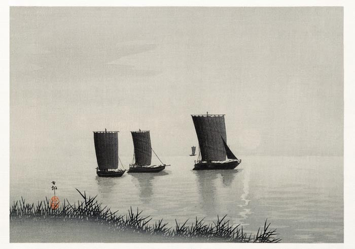 Fishing Boats by Ohara Koson Poster – Japanischer Holzschnitt | Fine Art Print — Ansicht 3