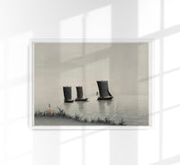 Fishing Boats by Ohara Koson Poster – Japanischer Holzschnitt | Fine Art Print — Ansicht 1