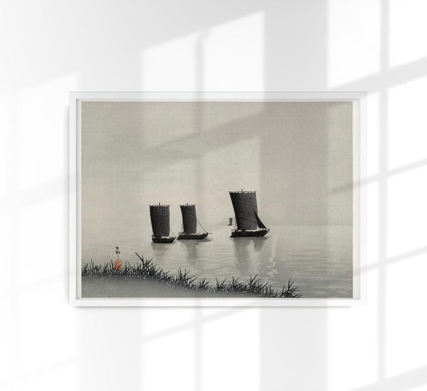 Fishing Boats by Ohara Koson Poster – Japanese Woodblock Print | Fine Art Print