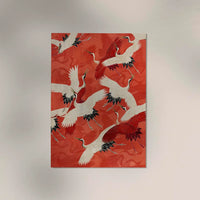 Red Cranes in Kimono Poster – Japanische Kunstdrucke handgefertigt Berlin — Ansicht 3