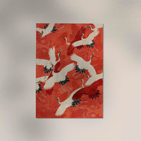 Red Cranes in Kimono Poster – Japanese Art Prints Handmade Berlin — Ansicht 3