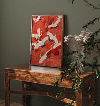 Red Cranes in Kimono Poster – Japanische Kunstdrucke handgefertigt Berlin — Ansicht 2
