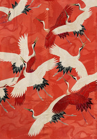 Red Cranes in Kimono Poster – Japanische Kunstdrucke handgefertigt Berlin — Ansicht 4
