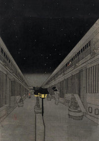 Yoshiwara by Night by Kunisada – Japanischer Farbholzschnitt Kunstdruck auf Leinwand — Ansicht 3