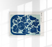 Blue Flower Pattern by Taguchi Tomoki – Fine Art Print Japanisch Modern — Ansicht 1