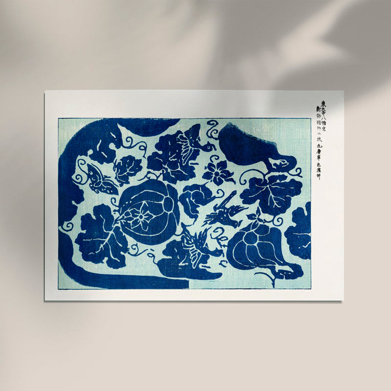 Blue Flower Pattern by Taguchi Tomoki – Fine Art Print Japanisch Modern — Ansicht 2
