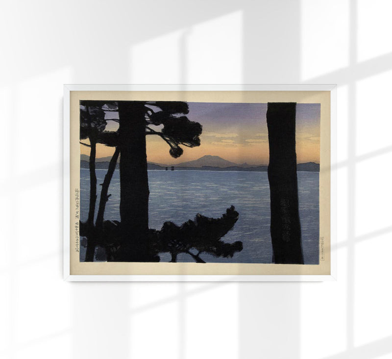 Evening Glow in the Nishi Park – Japanischer Kunstdruck von Watanabe Kako — Patroa Studio