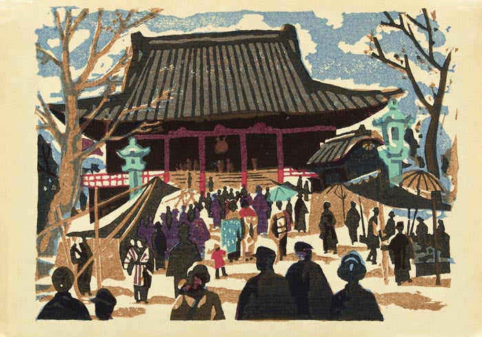 Asakusa Kannon Temple by Saitô Kiyoshi Poster – Fine Art Print Japanese Woodcut — Ansicht 3