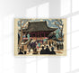 Asakusa Kannon Temple by Saitô Kiyoshi Poster – Fine Art Print Japanese Woodcut