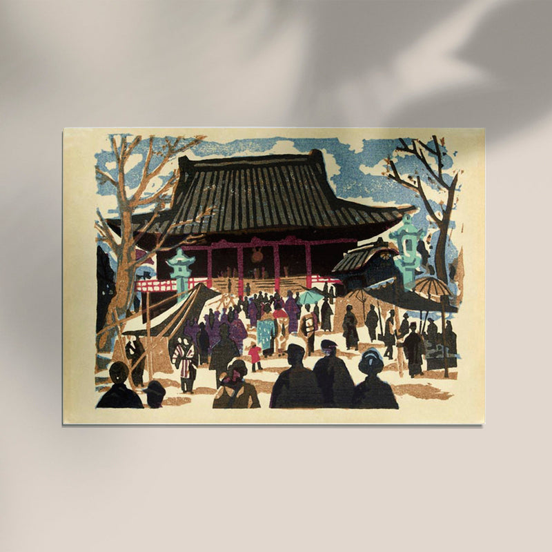 Asakusa Kannon Temple by Saitô Kiyoshi Poster – Fine Art Print Japanese Woodcut — Ansicht 2