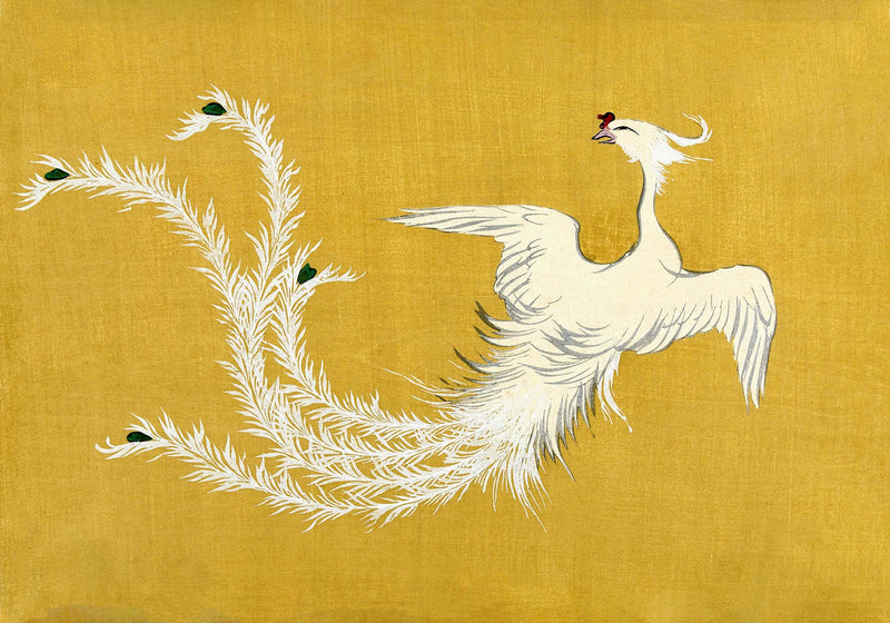 White Phoenix by Kamisaka Sekka – Japanische Kunst Fine Art Print — Ansicht 4