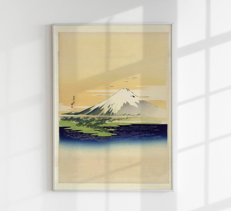 Fuji Mount by Ogata Gekkô Poster – Japanische Holzschnitt-Landschaft Fine Art Print — Patroa Studio