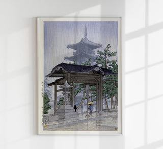 The Zensetsu Temple in Sanshu – Hasui Poster | Fine Art Print | Japanische Landschaftskunst