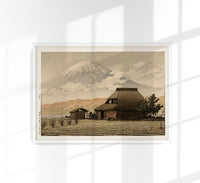 Fuji from Narusawa village by Hasui Poster – Japanische Landschaft Fine Art Print — Ansicht 1
