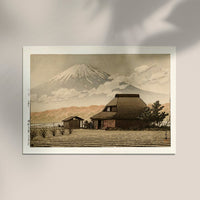 Fuji from Narusawa village by Hasui Poster – Japanische Landschaft Fine Art Print — Ansicht 2