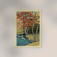Autumn in Oirase Art Print – Kawase Hasui Woodblock Print UV-resistant — Ansicht 2