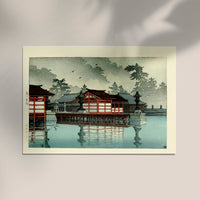 Miyajima in the Fog – Hasui Kawase Fine Art Print UV-resistant — Ansicht 2