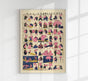 Japanese Foxes Chart – Graphic Art Poster | Fine Art Print | UV-beständig