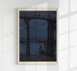 Boat under the Bridge at Night Poster – Fine Art Print | Nocturne | Coastal
