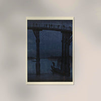 Boat under the bridge at night Poster – Fine Art Print | Nocturne | Coastal — Ansicht 2