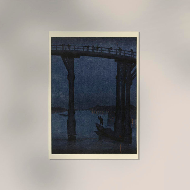 Boat under the bridge at night Poster – Fine Art Print | Nocturne | Coastal — Ansicht 2