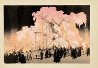 Cherry Blossom at Night Maruyama Park Kanpo – Shin-hanga Art Print — Ansicht 3