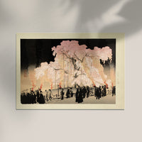 Cherry Blossom at Night Maruyama Park Kanpo – Shin-hanga Art Print — Ansicht 2