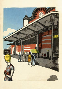 Tokyo Station by Onchi Koshiro – Fine Art Print UV-beständig Japanische Moderne — Ansicht 3