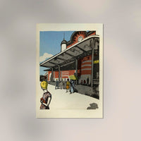 Tokyo Station by Onchi Koshiro – Fine Art Print UV-beständig Japanische Moderne — Ansicht 2
