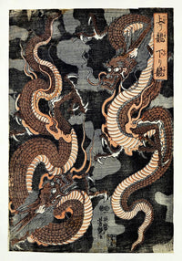 Two Dragons by Utagawa Yoshitsuya – Fine Art Print UV-resistent | Canvas & Papier — Ansicht 3