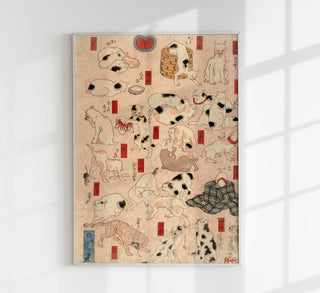 Cats of Tokaido by Kuniyoshi – Ukiyo‑e | Triptychon‑Motiv | Fine Art