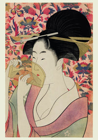 Geisha Holding a Comb by Kitagawa Utamaro – Kunstdruck Poster — Ansicht 3