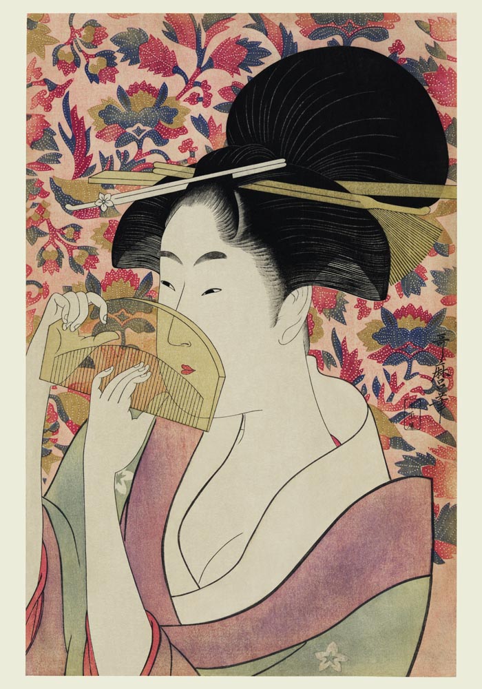 Geisha Holding a Comb by Kitagawa Utamaro – Kunstdruck Poster — Ansicht 3