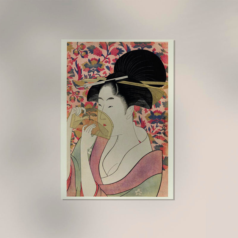Geisha Holding a Comb by Kitagawa Utamaro – Kunstdruck Poster — Ansicht 2