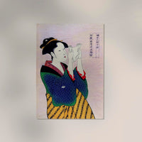 Geisha Fumi Yomu Onna by Kitagawa Utamaro – Frau liest Brief | Fine Art Print | Canvas — Ansicht 2