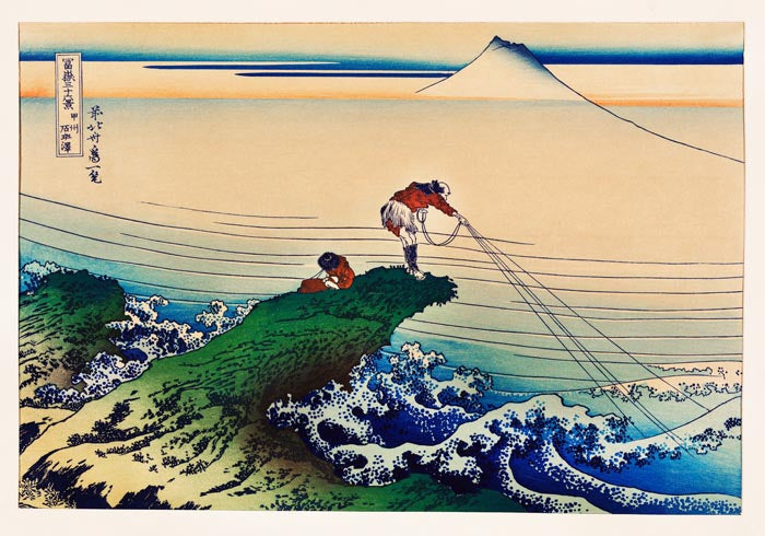 Japanese City Daily Life by Hokusai Nr 2 – Fine Art Poster UV-beständig Atelierdruck — Ansicht 3