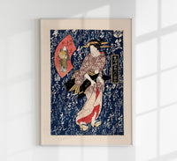 Geisha in Pink Kimono by Keisai Eisen – Ukiyo-e Fine Art Print — Ansicht 1