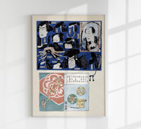Samurai Hair Chart Print – Fine Art Print japanische Kunstgeschichte — Ansicht 1