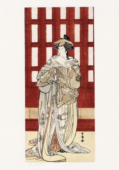 Actor in a Female Role – Katsukawa Shunjo Ukiyo-e Print Kabuki