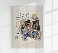 Woman Riding a Sishi by Totoya Hokkei – Fine Art Print Edo Aesthetic — Ansicht 1