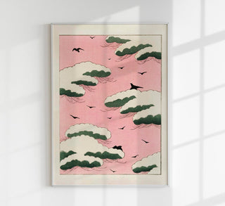 Pink Sky Japanese Art Poster – Japanische Ästhetik | Fine Art Print | UV-beständig