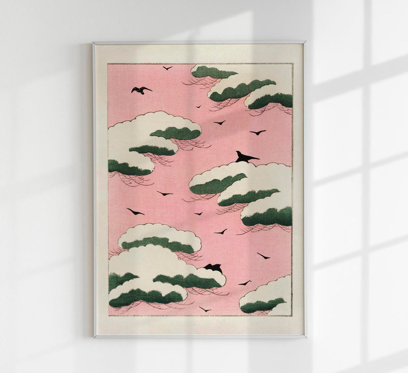 Pink Sky Japanese Art Poster – Japanische Ästhetik Fine Art Print UV-beständig — Patroa Studio